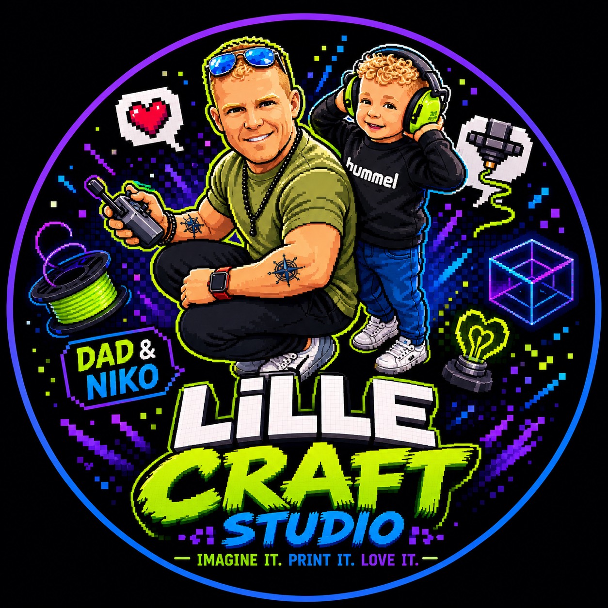 Dad and Niko Lille Craft Studio